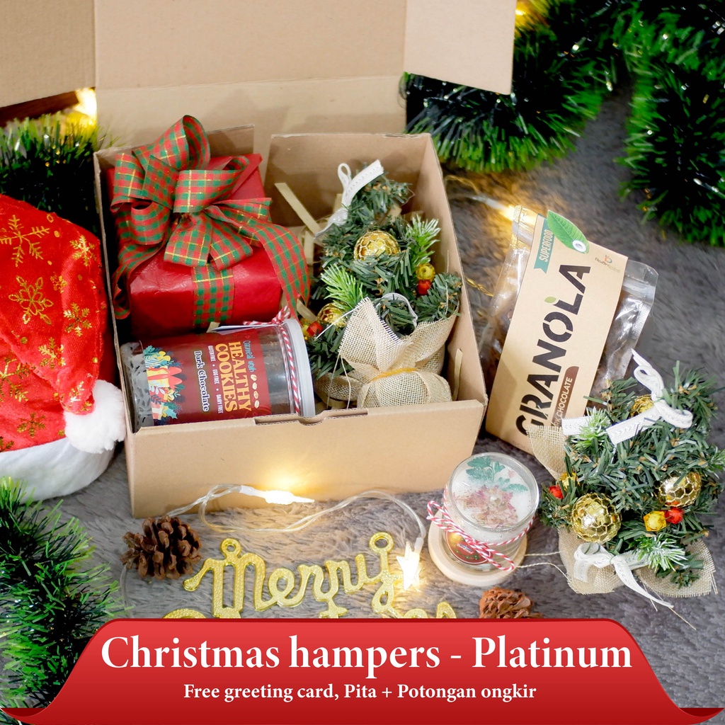 

Gift natal PLATINUM - HEALTHY OATMEAL COOKIES + Souvenir hampers murah estetik, parcel natal, unik