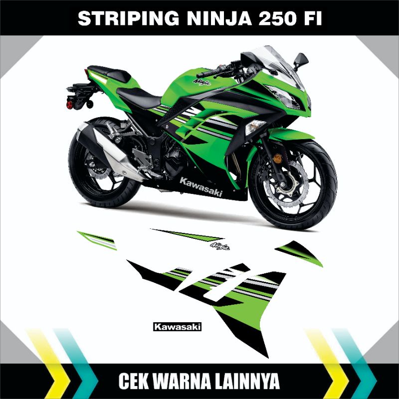 Striping Sticker / Stiker ninja 250 FI 2016-2017 SE / NINJA FI 250 Gravis