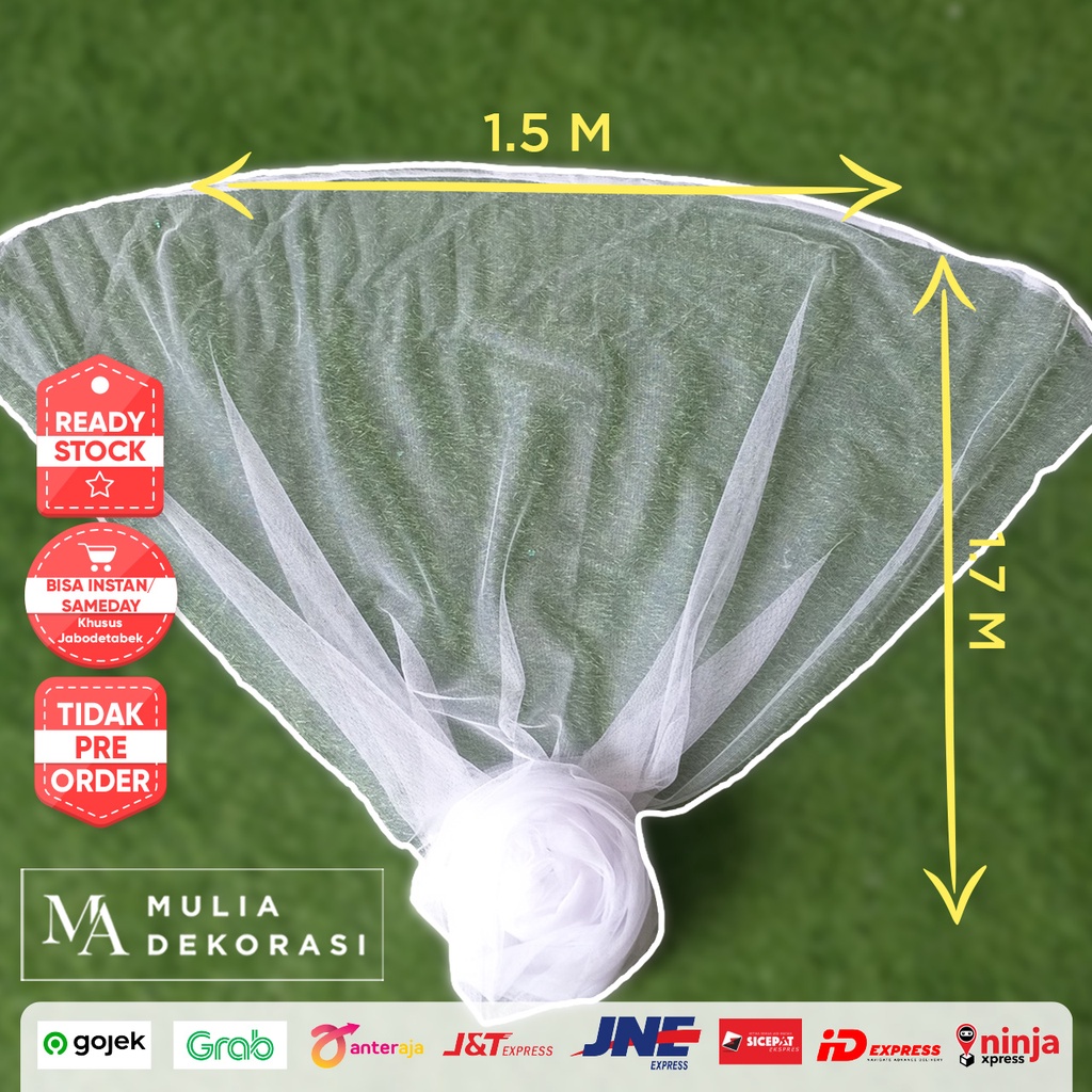 Kain Dekorasi Hiasan Tile Tulle per 1 Meter 1.5 Meter 0.5 Meter Backdrop Lamaran Nikah Aqiqah Khitan