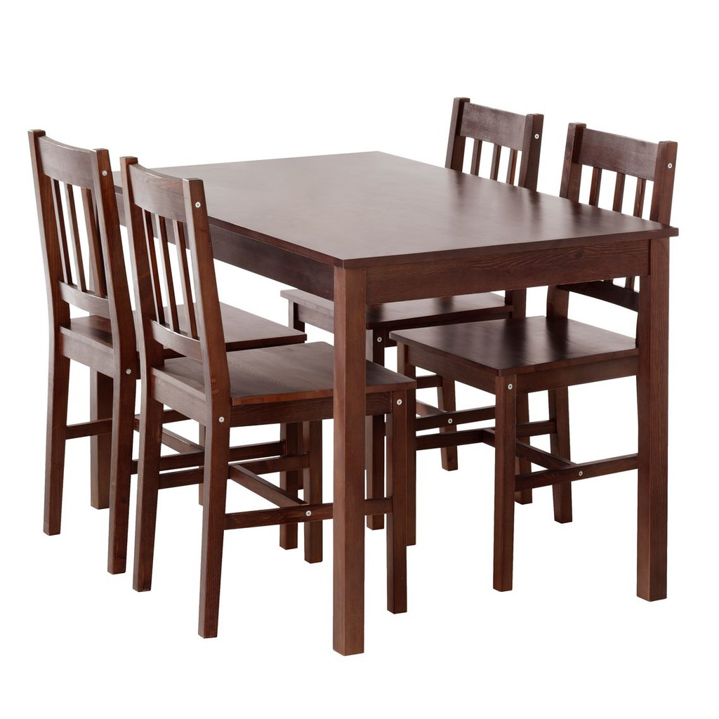 

JYSK Set Meja Makan Murah Dining Set Tylstrup 118X75X73CM Coffee
