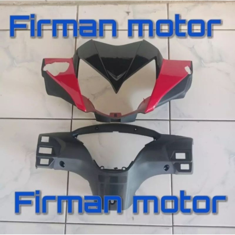 cover batok kepala depan belakang Supra x 125 tahun 2008 2009 2010 merah cabe