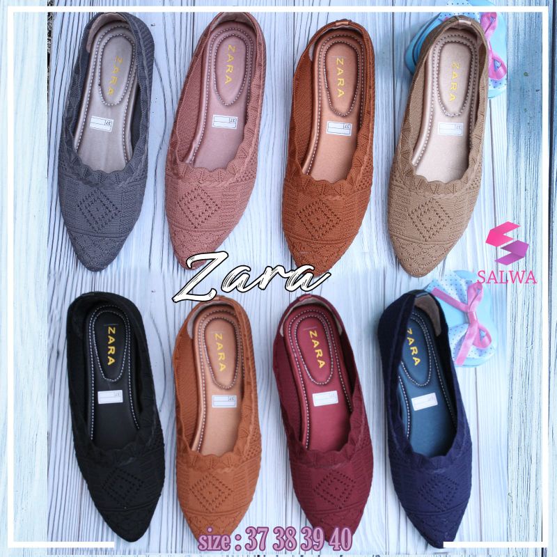 zara rajut import, flatshoes