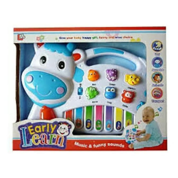 Mainan Bayi Piano Anak Early Learn Piano Sapi