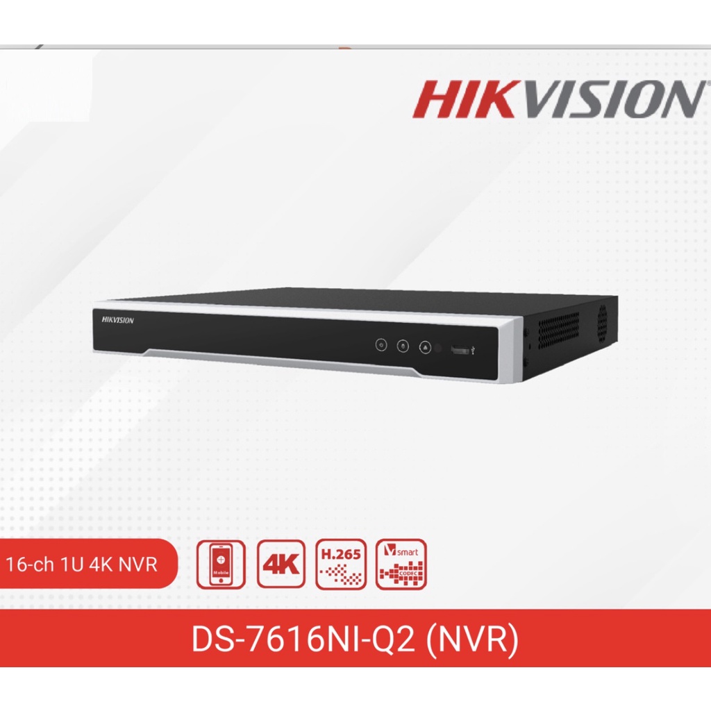 NVR Hikvision 16 Channel DS-7616-NI Q2 Suport H.265