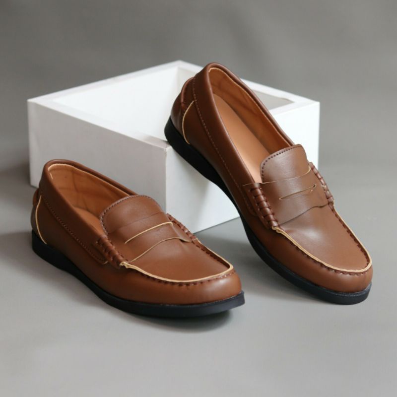 IRISH | Sepatu Slip On Kerja Pria Formal Kantor Loafers Kasual Original Premium Quality