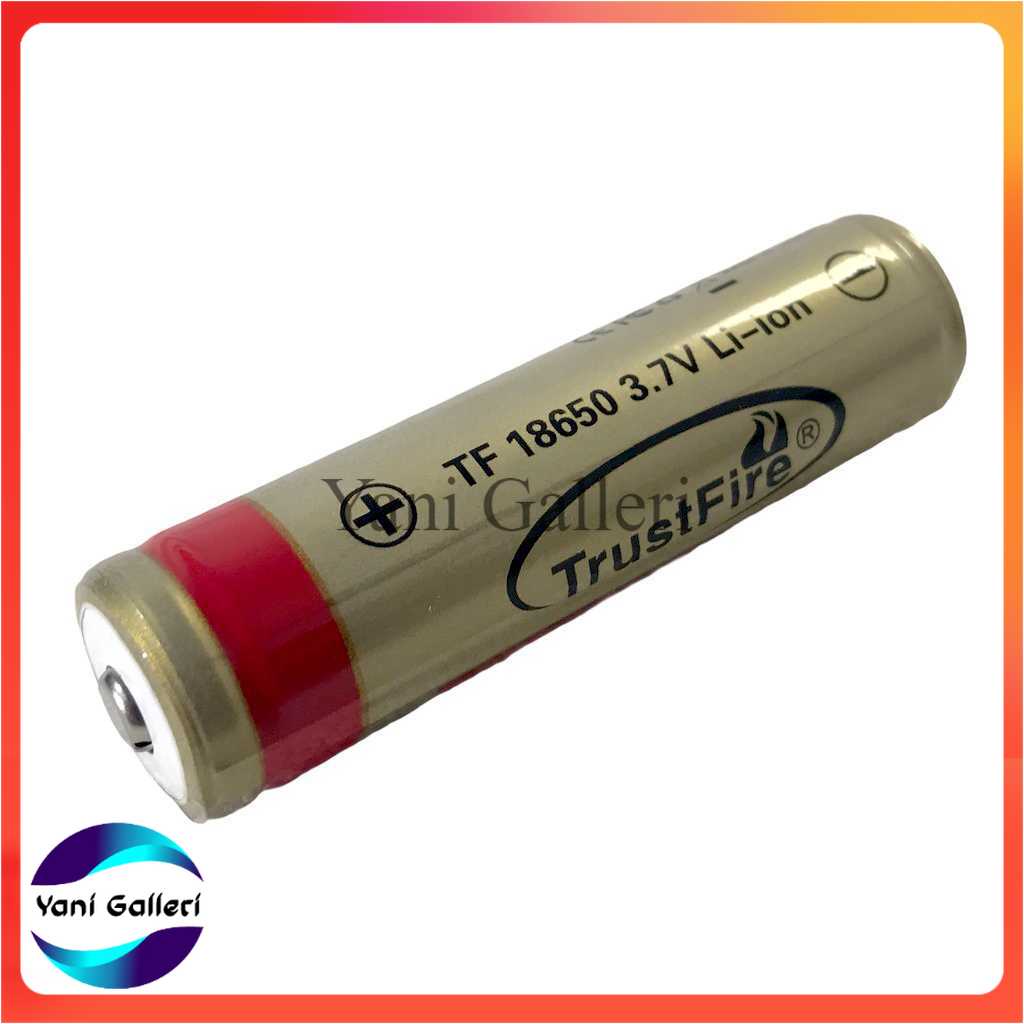 Trustfire Baterai Li-ion 18650 6000mAh 3.7V Button Top - BRC 18650