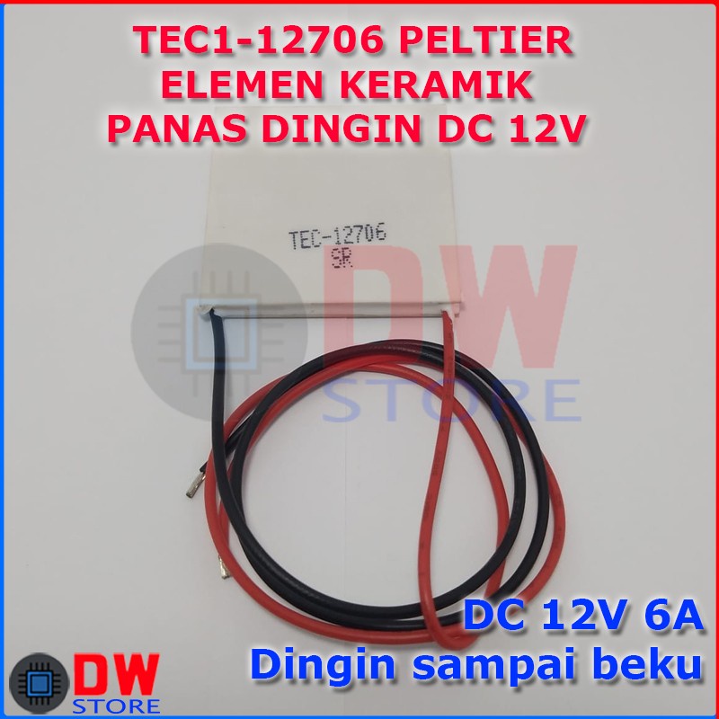 TEC1-12706 PELTIER ELEMEN KERAMIK PANAS DINGIN DC 12V ASLI DAN ORIGINAL