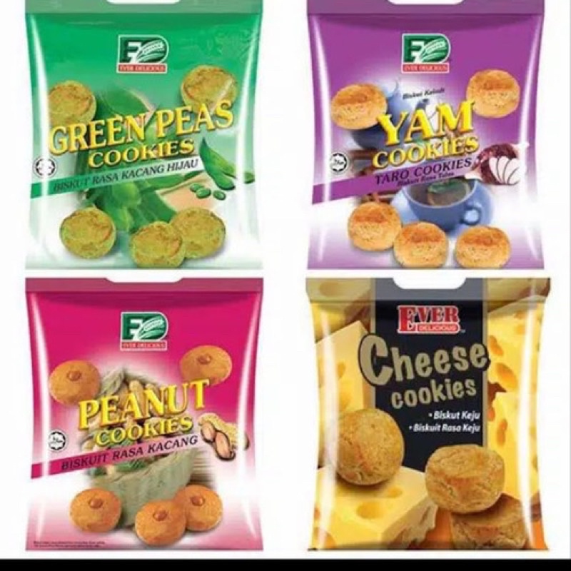 

Ever Delicious Cookies isi 35pcs. Talas, kacang, keju & green pea.