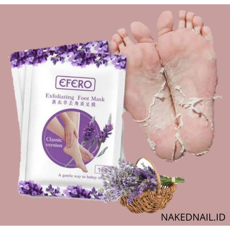 Efero foot mask pedicure masker kaki foot mask perawatan kaki nailart manicure nail art nailgel