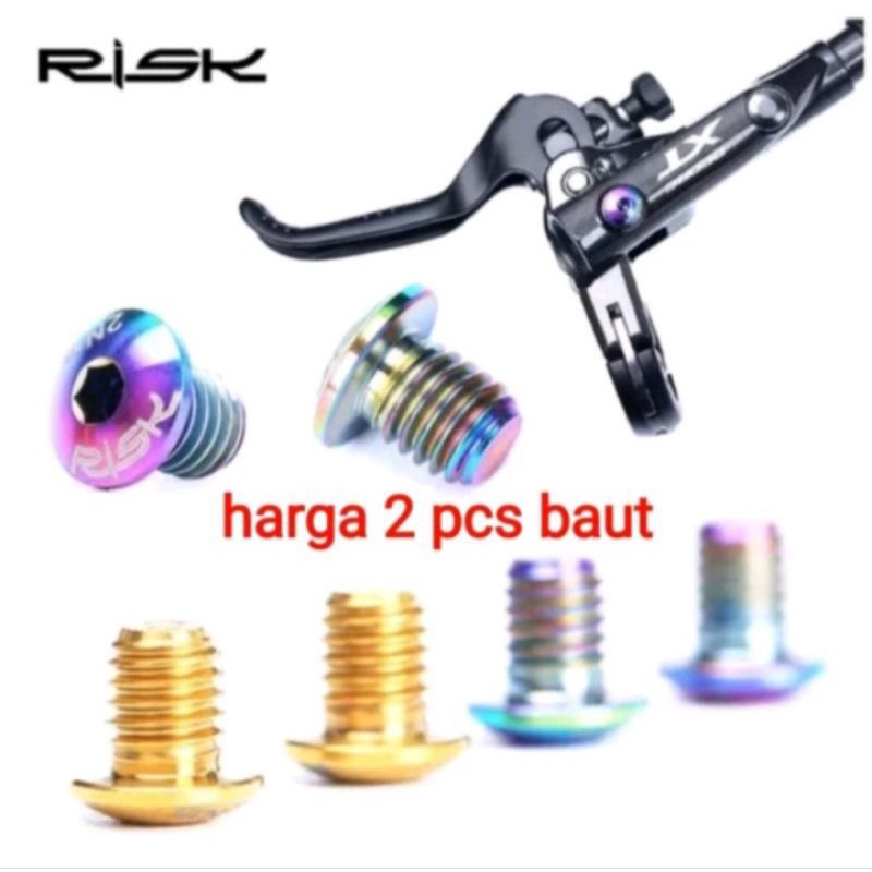 Risk Baut Titanium Alloy Oil disc Cylinder Head Rem Sepeda Baut isi Minyak Brake Laver