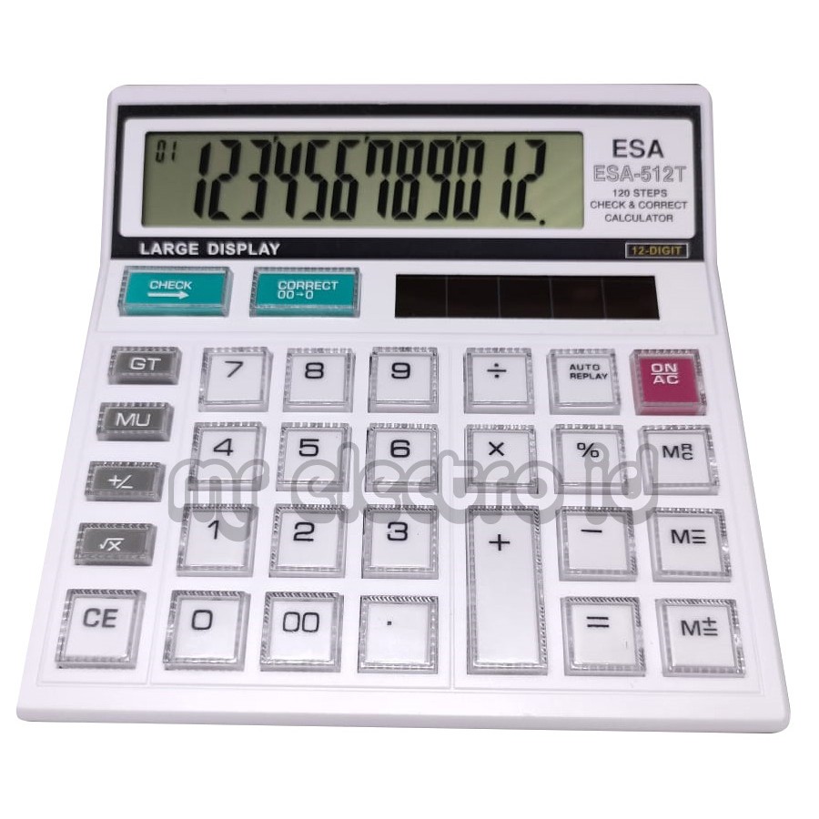 

KALKULATOR ESA 512T - 12 DIGIT - TOMBOL MIKA - CHECK AND CORRECT - KALKULATOR MEJA DAGANG DAN PASAR