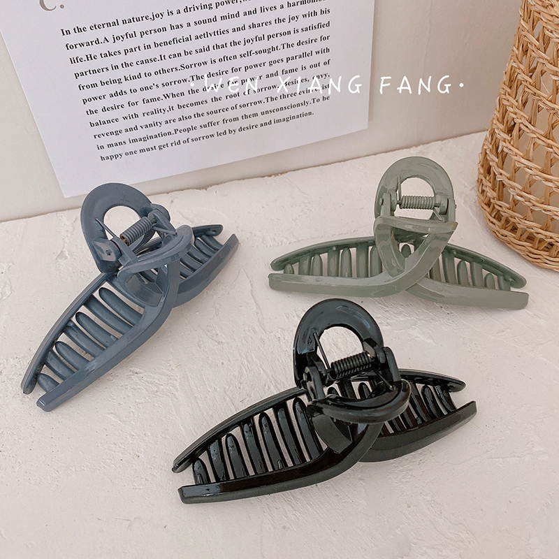 Simple women Claw Clips plastic solid color hair accessories fashion Headdress