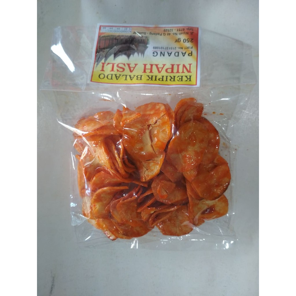 

Keripik Balado Bulat 250 Gram Nipah Asli Khas Padang