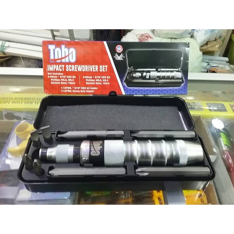 OBENG KETOK TOHO HEAVY DUTY / IMPACT SCREWDRIVER SET 9 PCS