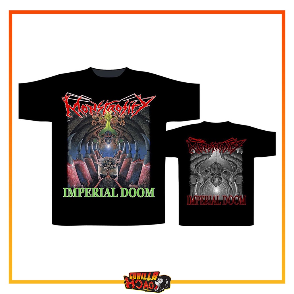 Tshirt Kaos Musik Band MONSTROSITY Razamataz Back Print Imperial Doom