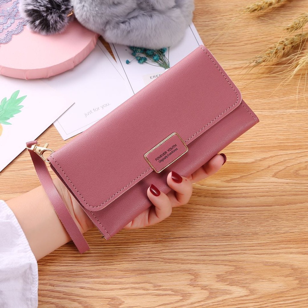 ♥TMALL88♥ Dompet Panjang Wanita Dompet Wanita Panjang dengan Tali Pendek Import AK1006