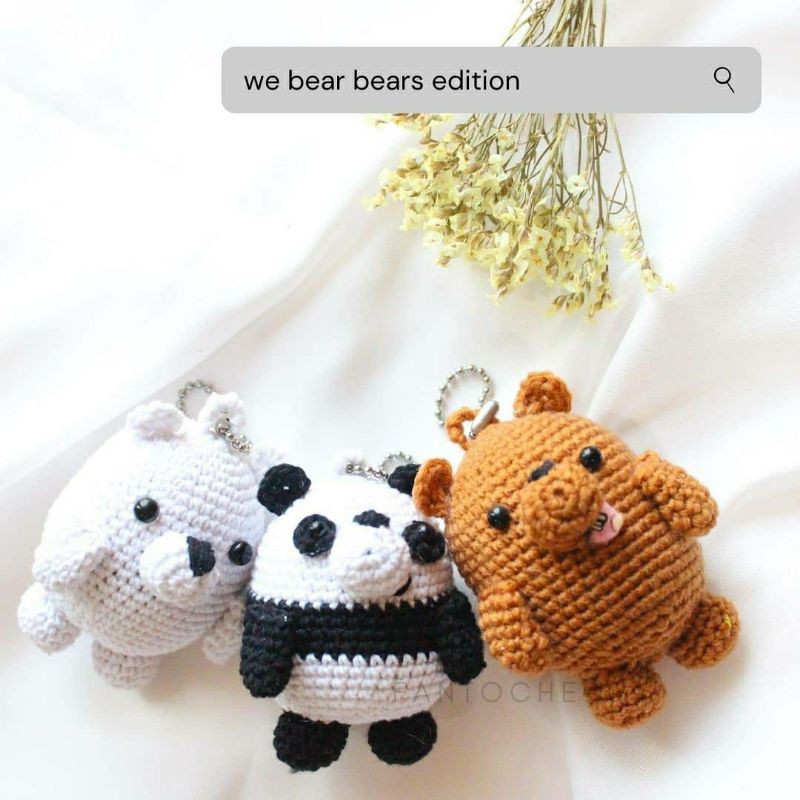 Gantungan Rajut We Bear Bears