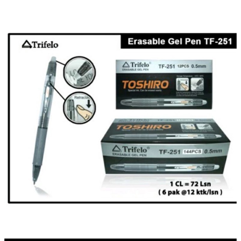

Ballpen Gel Erasable TF-251 Knock (0.5mm)