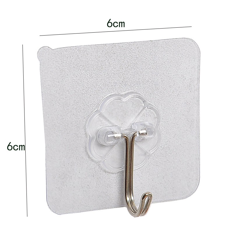 1 Pc Gantungan Kait Suction Cup Bahan Stainless Steel Transparan Untuk Kamar Mandi