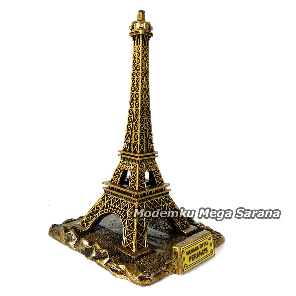 Pajangan Miniatur Menara Eiffel Perancis Fiber Glass 11x10x18 cm