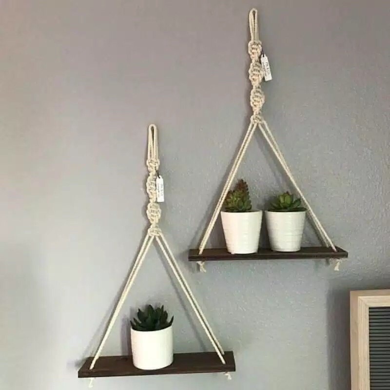 Macrame Ambalan HIASAN DINDING / RAK GANTUNG