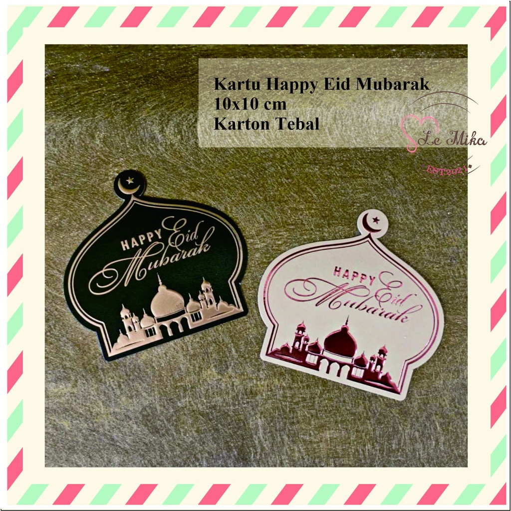 

Kartu happy eid mubarak / tempelan idul fitri lebaran