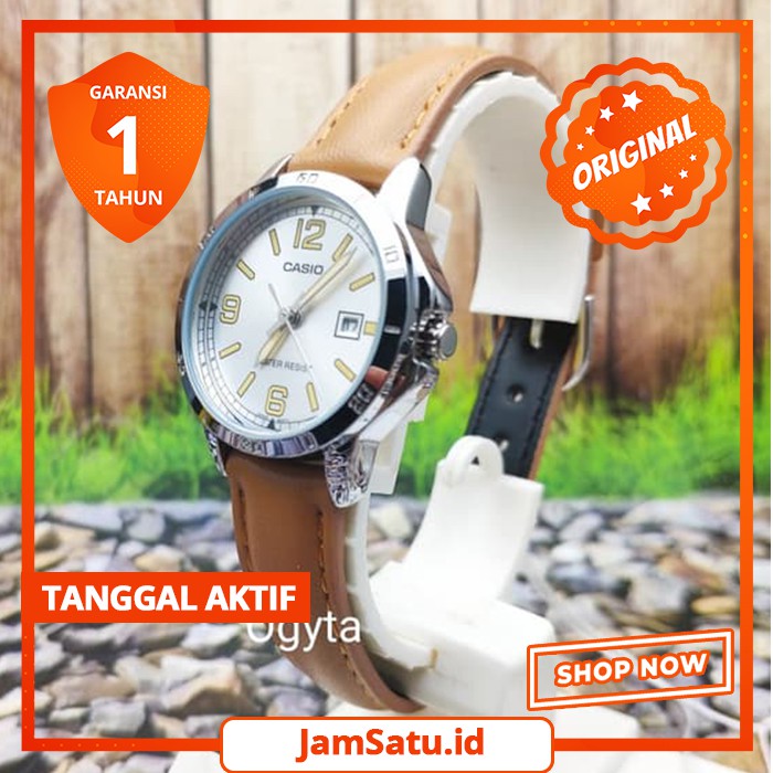JAM TANGAN CEWEK Casio Original Analog Jam Tangan Wanita Strap Kulit Coklat