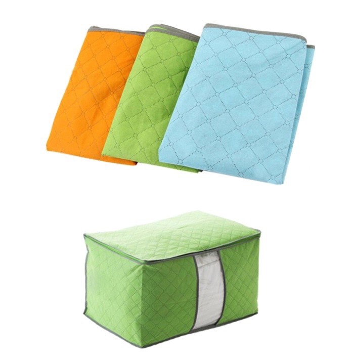 Storage Box / Bag BESAR JUMBO Bamboo Organizer Selimut Baju Tempat SPrei Multifungsi - BUM