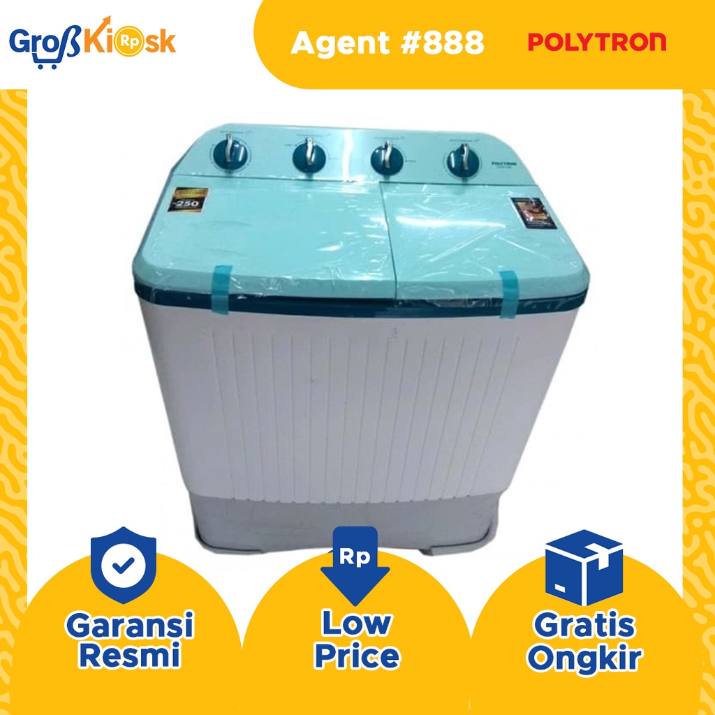 MESIN CUCI 8KG 2 TABUNG POLYTRON PWM 8366