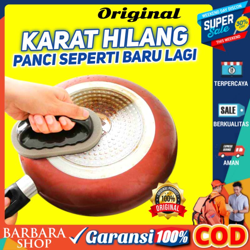 Sikat Nano Pembersih Karat Besi Kerak Noda Panci Stainless Steel Karatan Melamine Magic Sponge Strongwell Brush