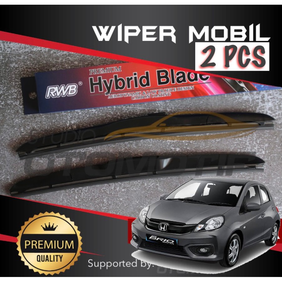 WIPER BRIO GEN1 2012-2015 RWB GRAPHITE / WIPER RWB BRIO OLD HYBRID 2 PCS