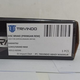 Disc Brake Piringan rem depan Daihatsu Grand Max 43512-BZ090 Trivindo