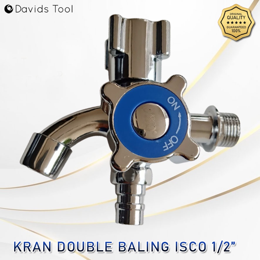 Kran Shower Cabang Keran Sower Double Dobel Isco Chrome