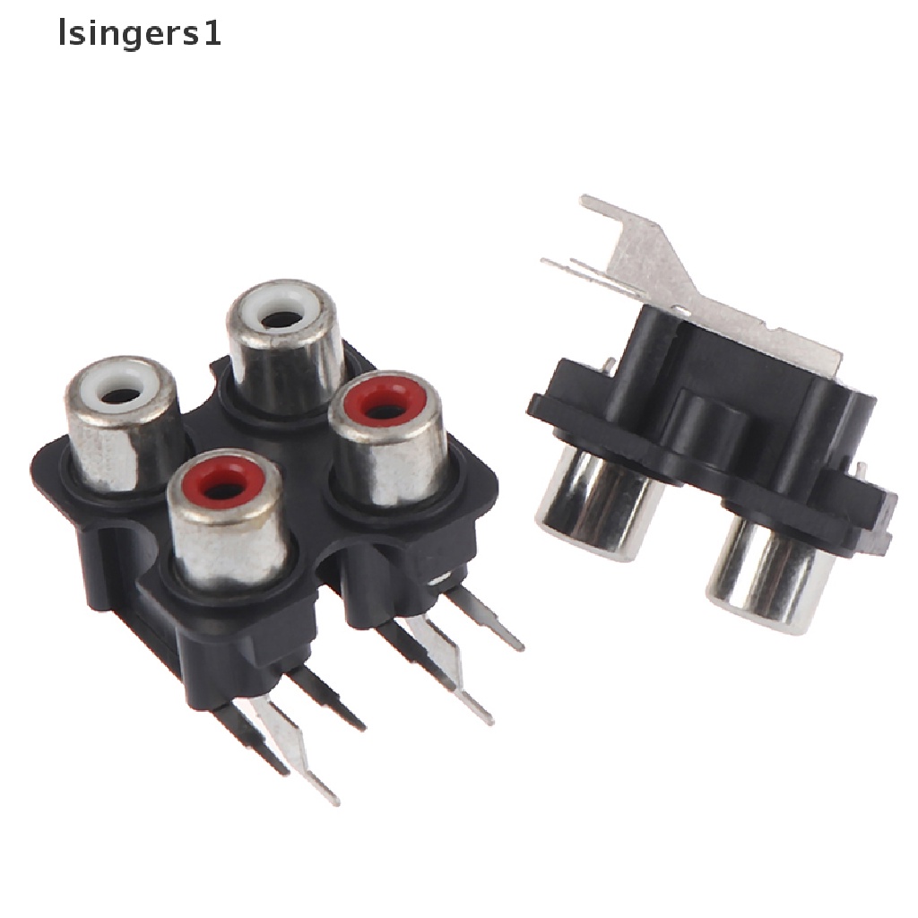 (lsingers1) 5pcs Konektor input Audio Stereo RCA Female 2 / 4 Lubang