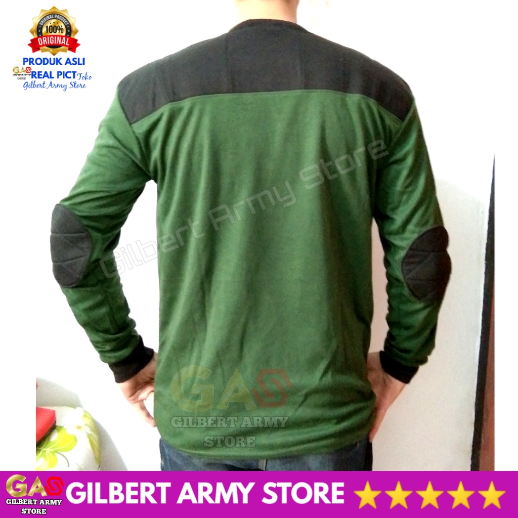 GILBERT ARMY STORE Kaos Panjang Hijau Polos Dekker Tni Busa Sniper Variasi hitam Dewasa