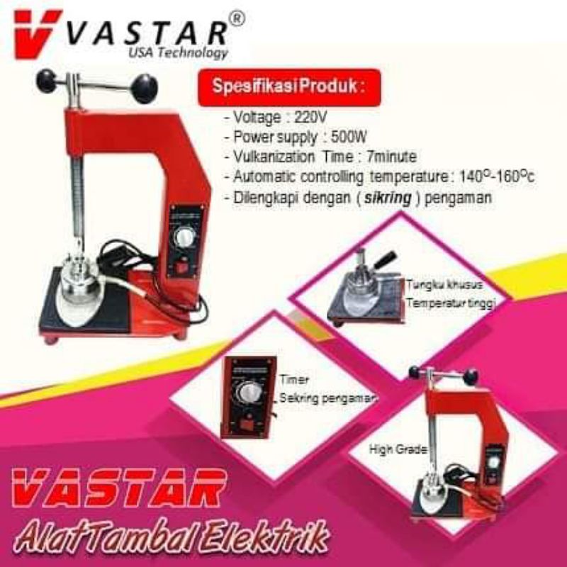 Alat Tambal Listrik otomatis alat tungku press alat tambal ban