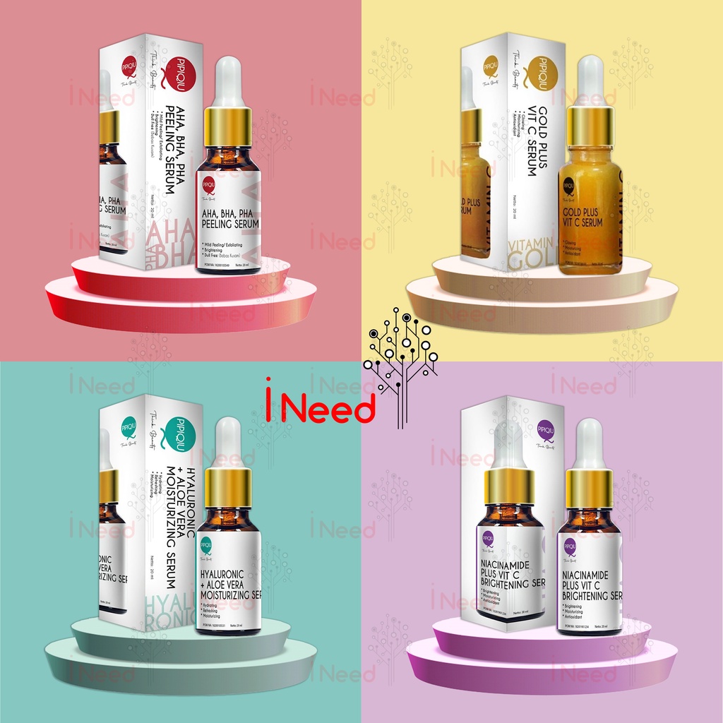 (INEED) Pipiqiu Serum Series 20ml - Serum Gold Plus | Niacinamide Plus | Hyaluronic | AHA BHA PHA Peeling