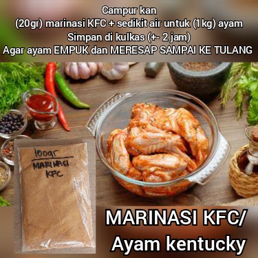 

Marinasi Kemasan Hemat 100 gr / Tepung kfc / tepung marinasi 100gram