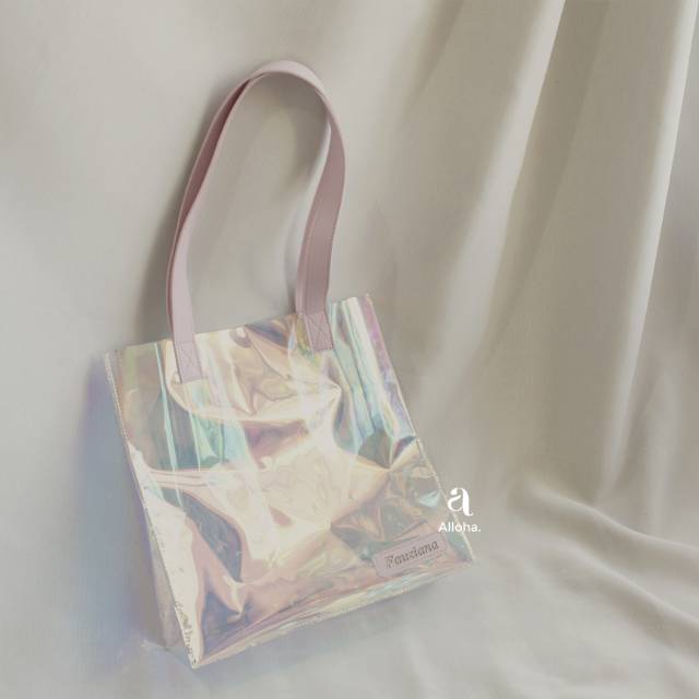 PVC Tote Bag Hologram Custom Nama - Pamie