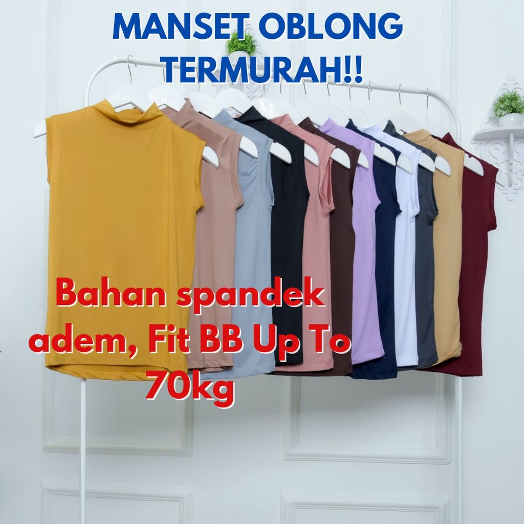 DALAMAN BAJU MANSET OBLONG BAHAN SPANDEK OKEESTORE / BAJU MANSET TANPA LENGAN / MANSET OBLONG / BAJU MANSET SPANDEK YUKENSI