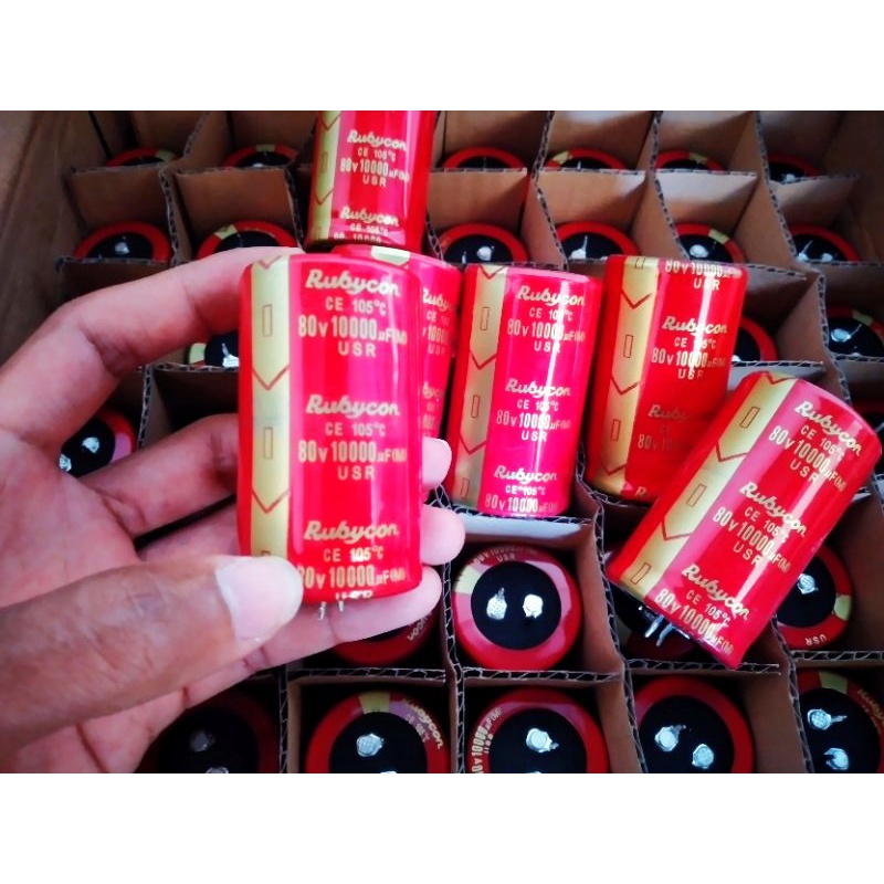 elco rubycon merah usr 10000uf 80v merah japan , elco rubycon merah usr 10000uf 80v