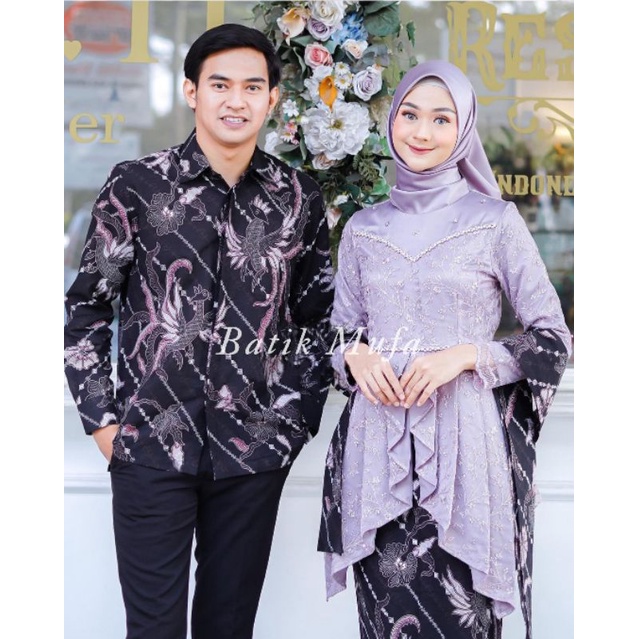 Set Kebaya Couple Laffeya Mauve, Brown, Rose, Grey | KEBAYA BROKAT TERBARU KEBAYA MODERN KEBAYA WISUDA KEBAYA LAMARAN KEBAYA TUNANGAN