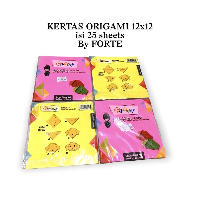 

FORTE KERTAS ORIGAMI LIPAT WARNA ASLI 12x12 ISI 25 LEMBAR