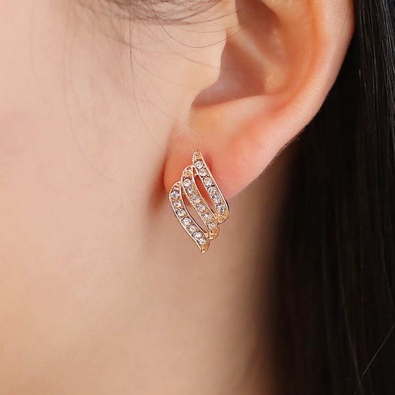 Anting temperamen stylish, Sayap malaikat halus anting, Anting bulu pejantan