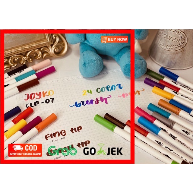 

(BISA COD) Brush Pen Joyko 24 Warna CLP-07