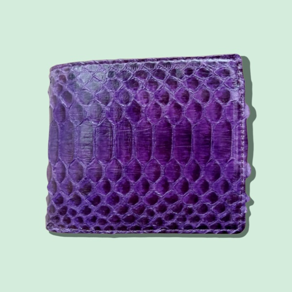 Dompet Pria Kulit Ular Python Asli Warna Ungu - Dompet Kulit. Dompet Kulit Asli