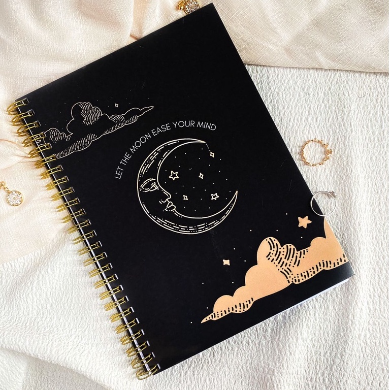 

The Moon Notebook A5 / BukuTulis Lucu dan Aesthetic | Lined | Dotted | Grid | Blank