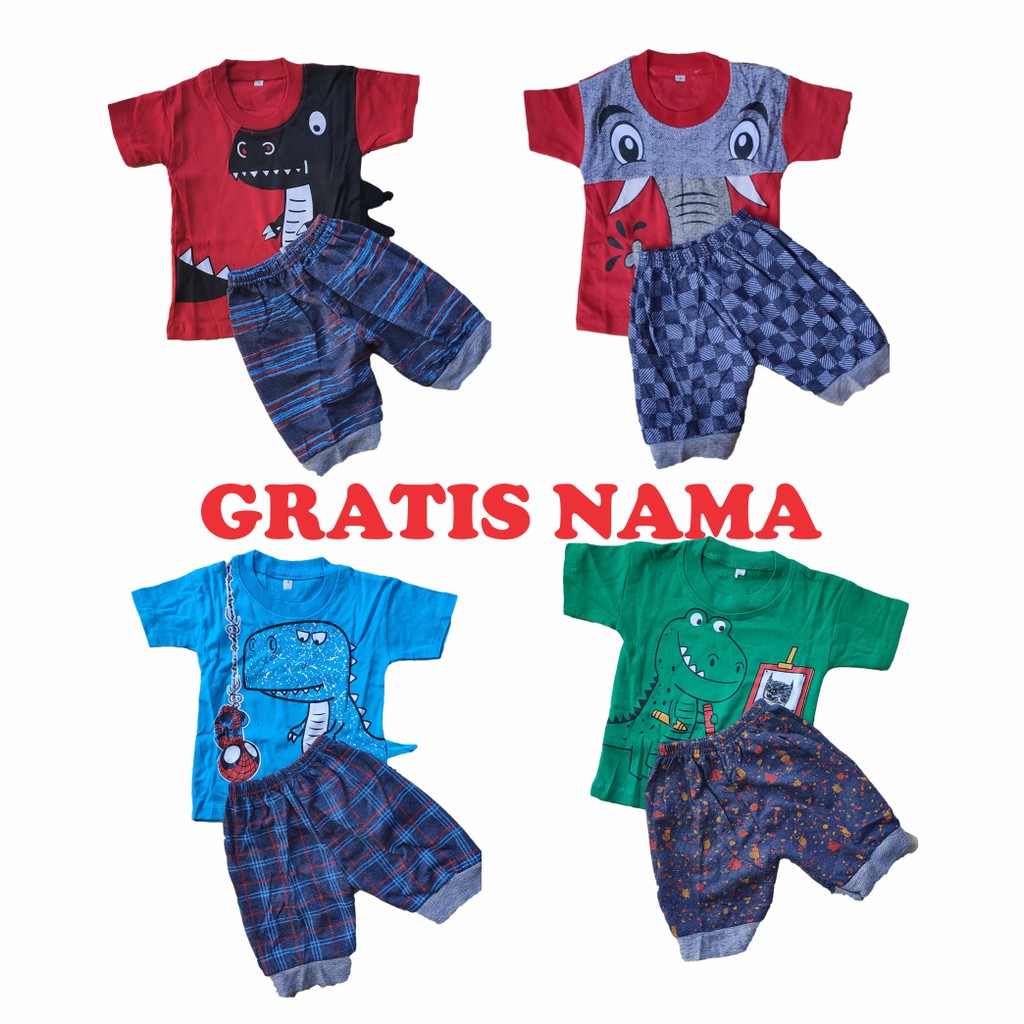 Baju Bayi 3 Pics Satu Transaksi Gratis Sablon Nama 0-18 bulan