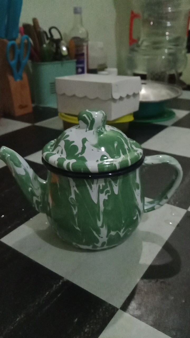 Teko Ekonomi Blirik Hijau 12cm (sekilo Muat 4)