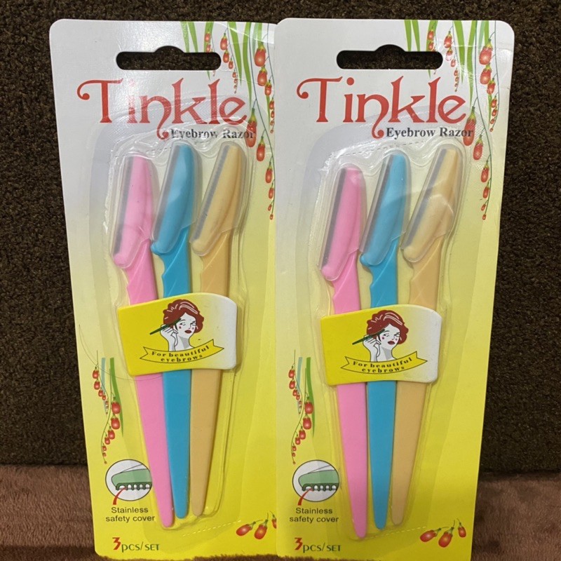 TINKLE EYEBROW RAZOR - PISAU CUKUR ALIS - ALAT PENCUKUR ALIS - PENGEROK ALIS Isi 3pcs